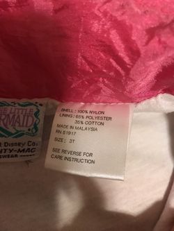 Vintage little mermaid Windbreaker Jacket 3T  Thumbnail