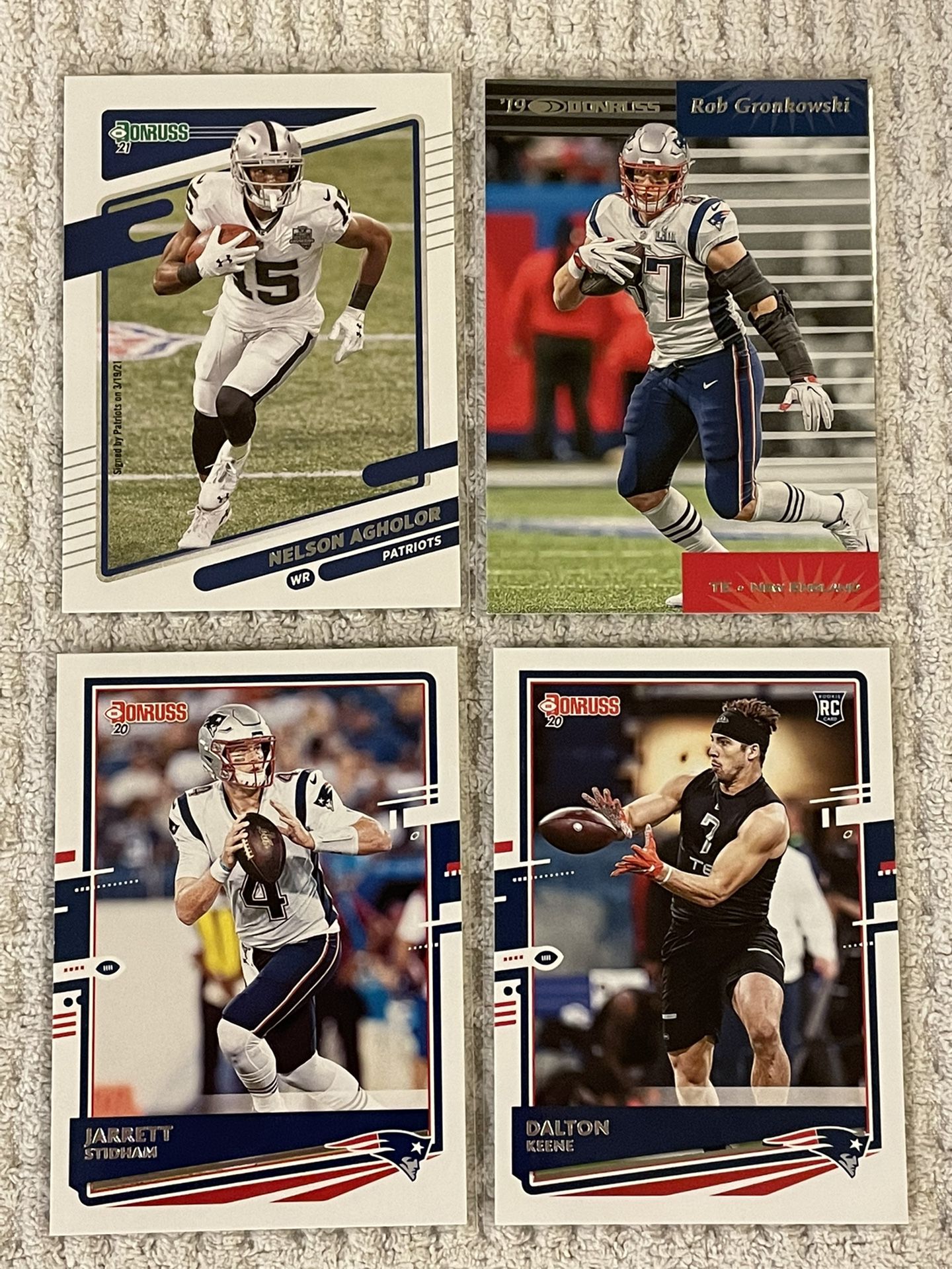 New England Patriots 28 Card Football Lot