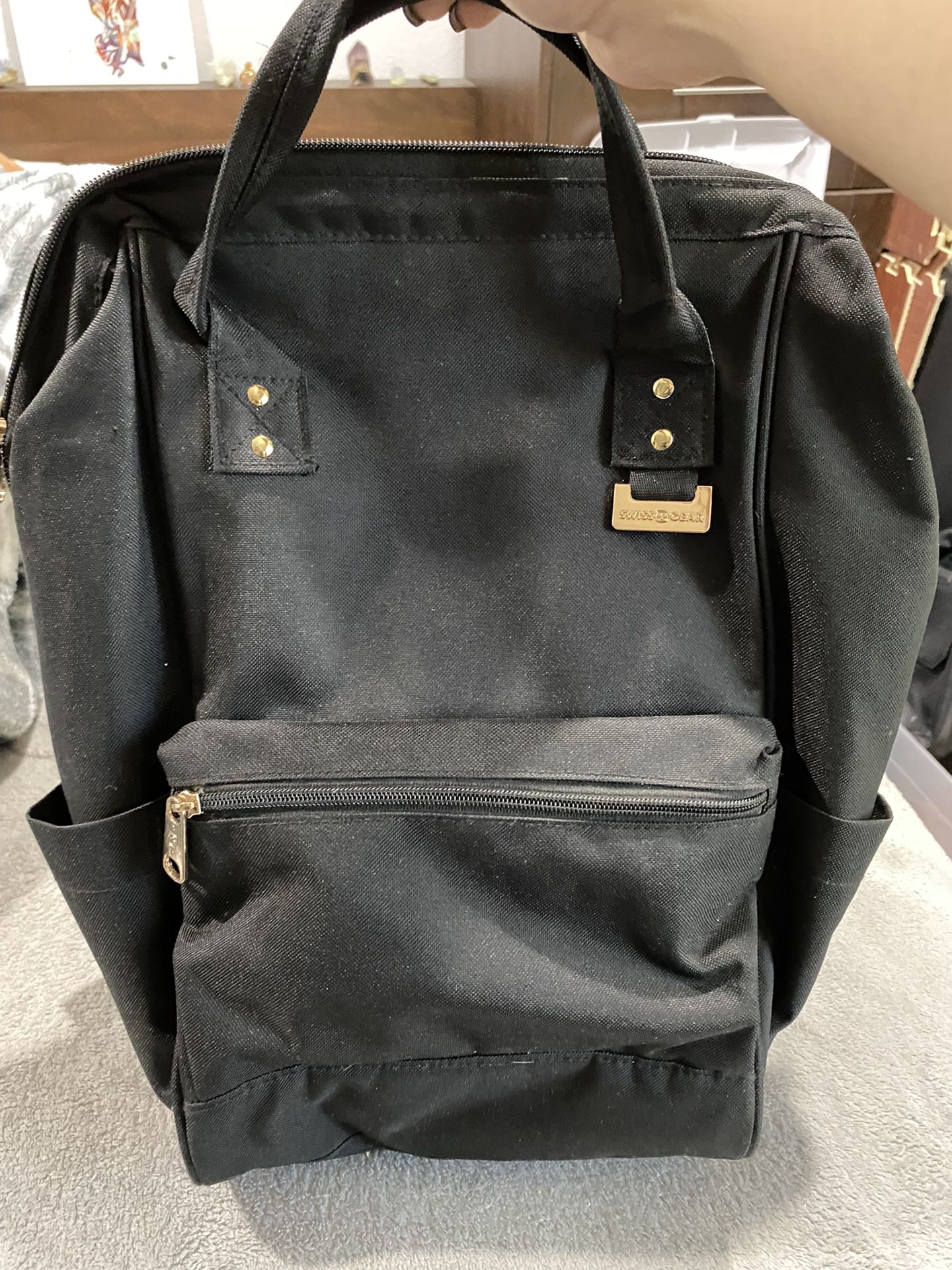 Black Swiss Laptop Backpack
