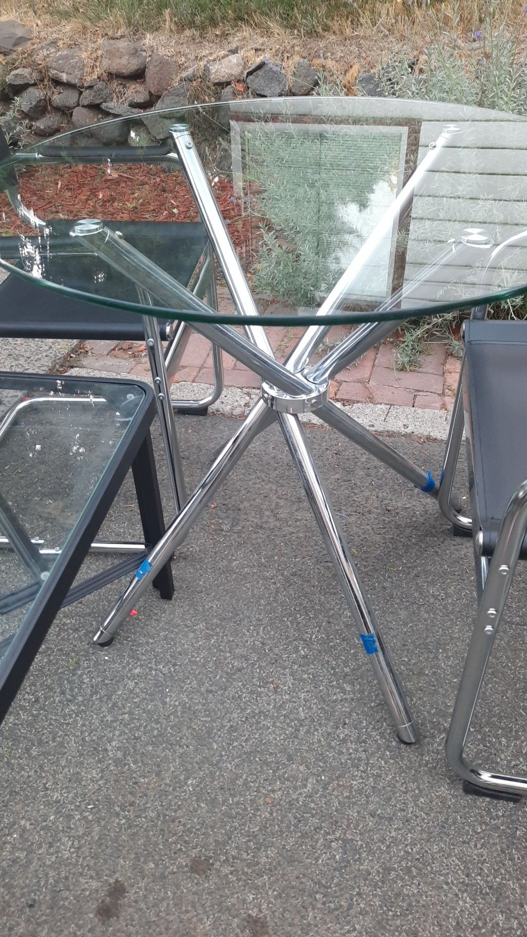 Glass dining table