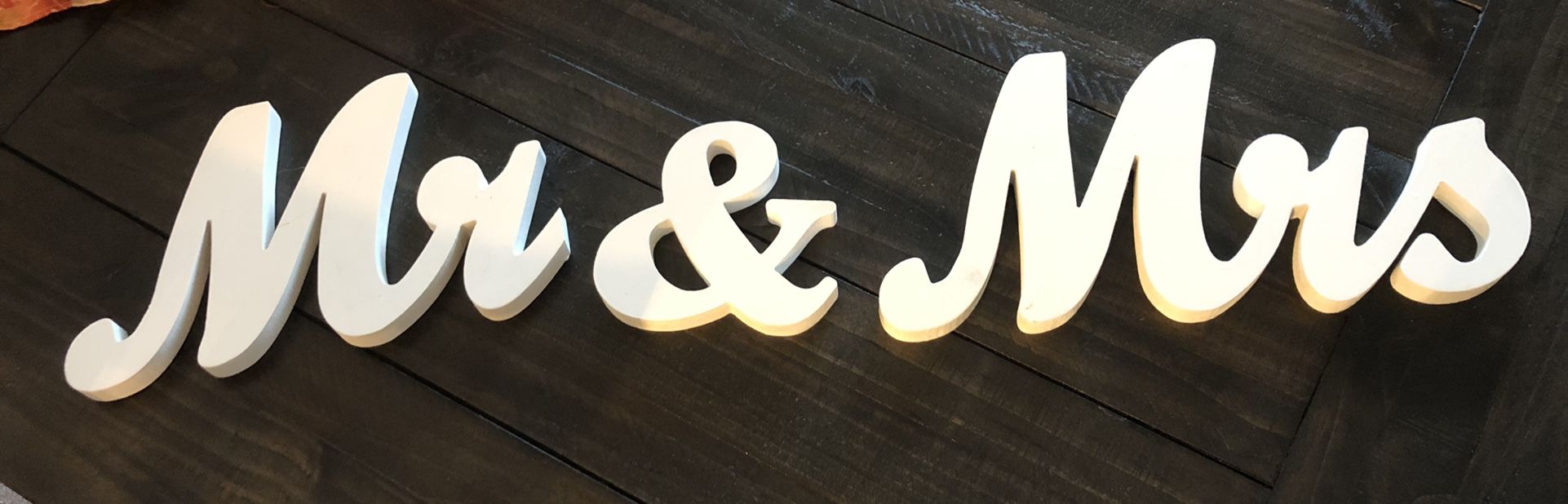 Mr. & Mrs. wooden Letters