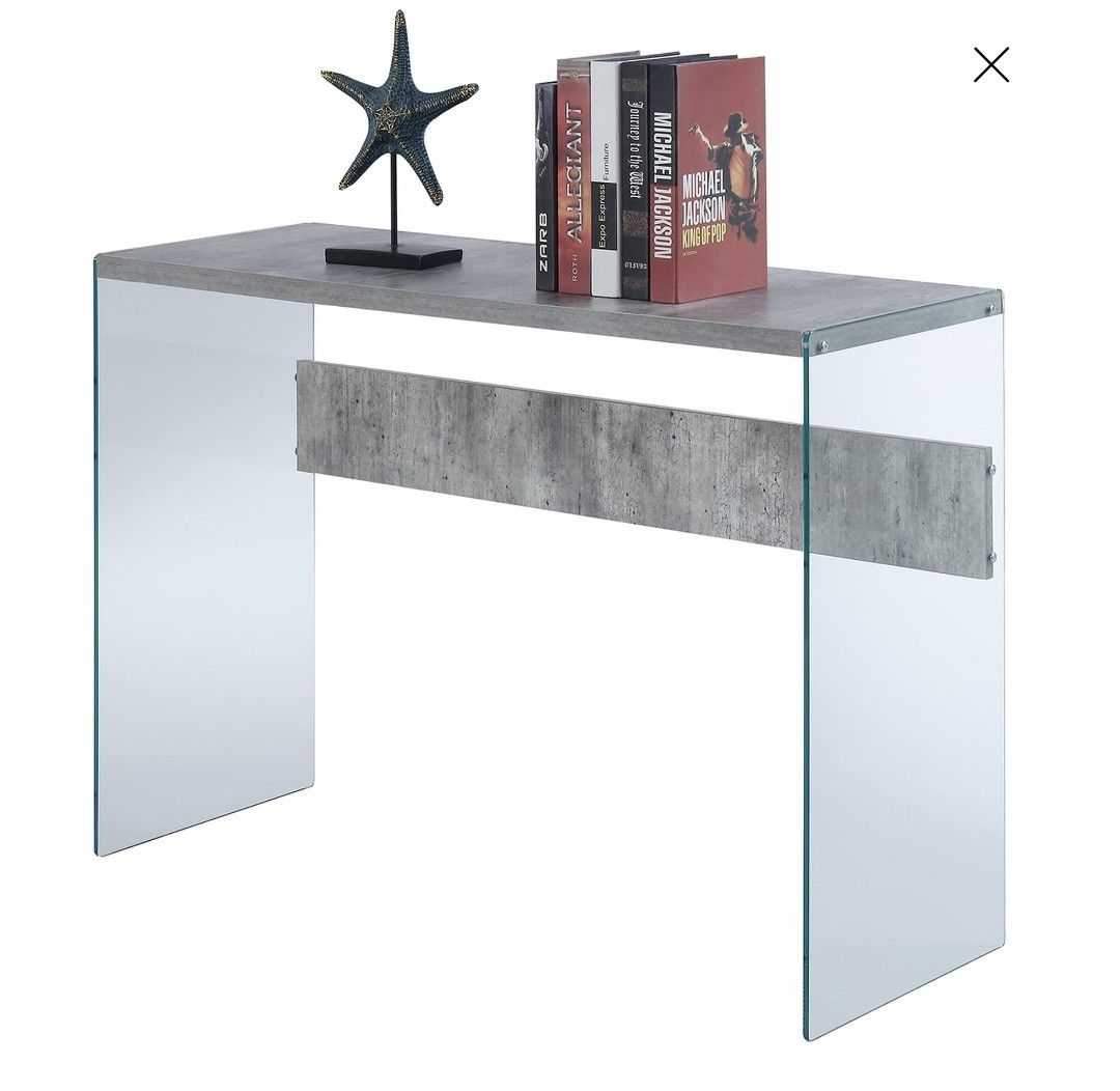 Sleek, Console Table w/ Glass support for Entryway, Foyer, Home Office, Hallway (multiple finish)