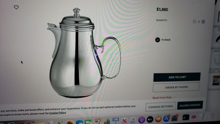 Christofle silver coffee pot. New Thumbnail