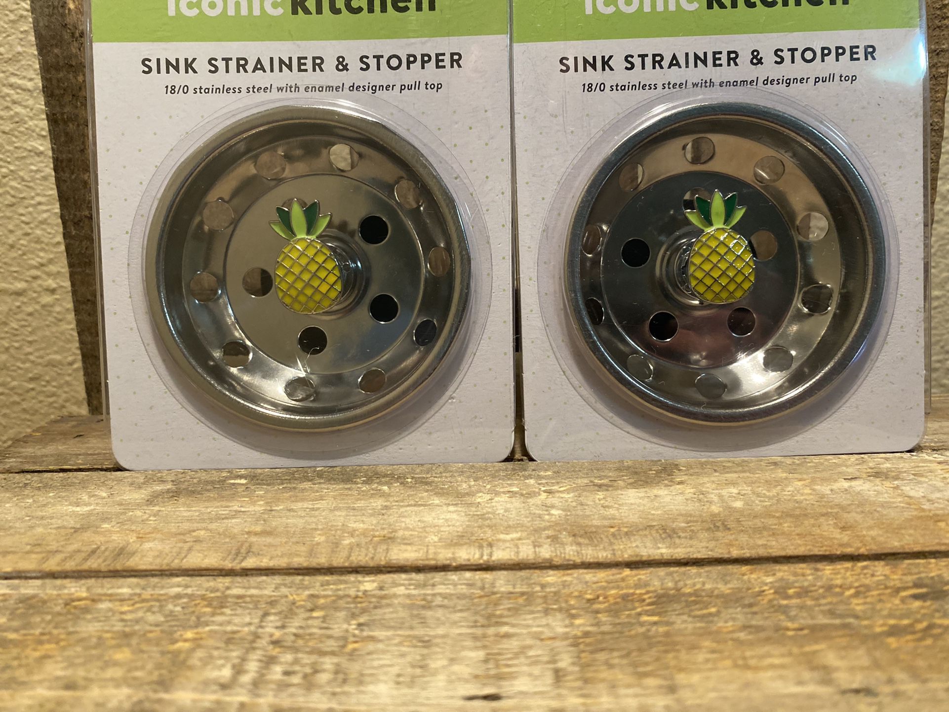 Pineapple Sink Strainers & Pineapple Stoppers Set of 2, Sink Strainer & Stopper