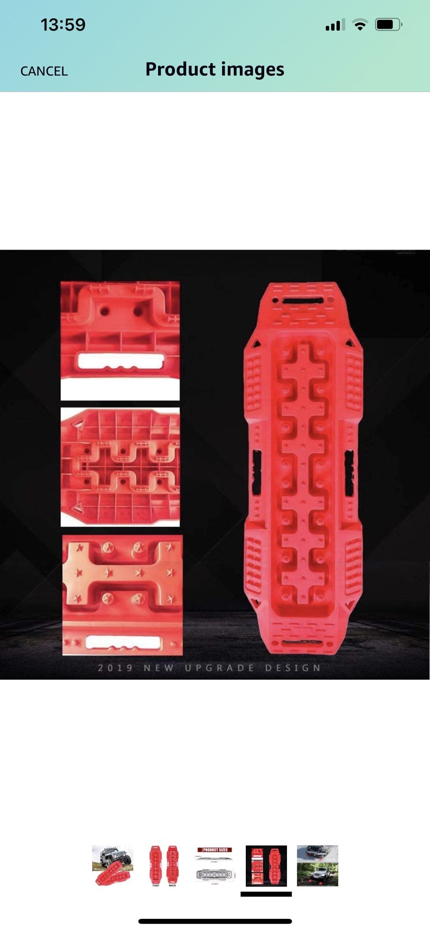 FLARESTAR Recovery Track,Recovery Mat, Recovery Traction Mats for Off-Road Mud, Sand, Snow Vehicle Extraction (Set of 2), Red