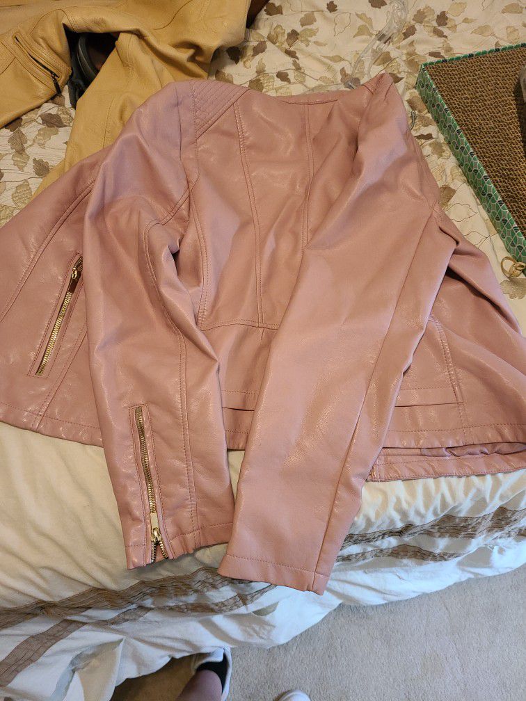 Jacket Pink Leather New York & Company