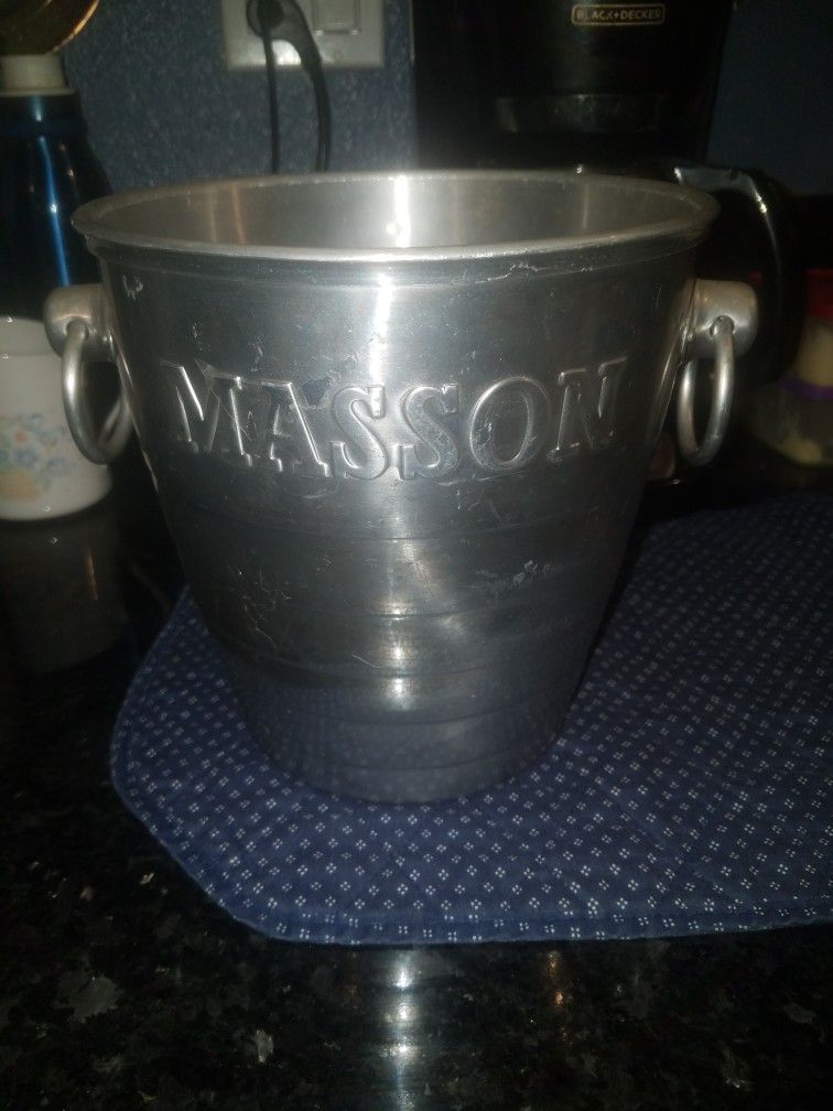 2 Vintage Paul Masson Ice Buckets-1 With Lid