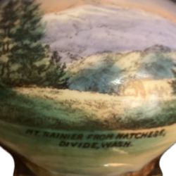 Vintage Cobalt Souvenir Vase Mt. Rainier Wa. Wheelock Germany Thumbnail