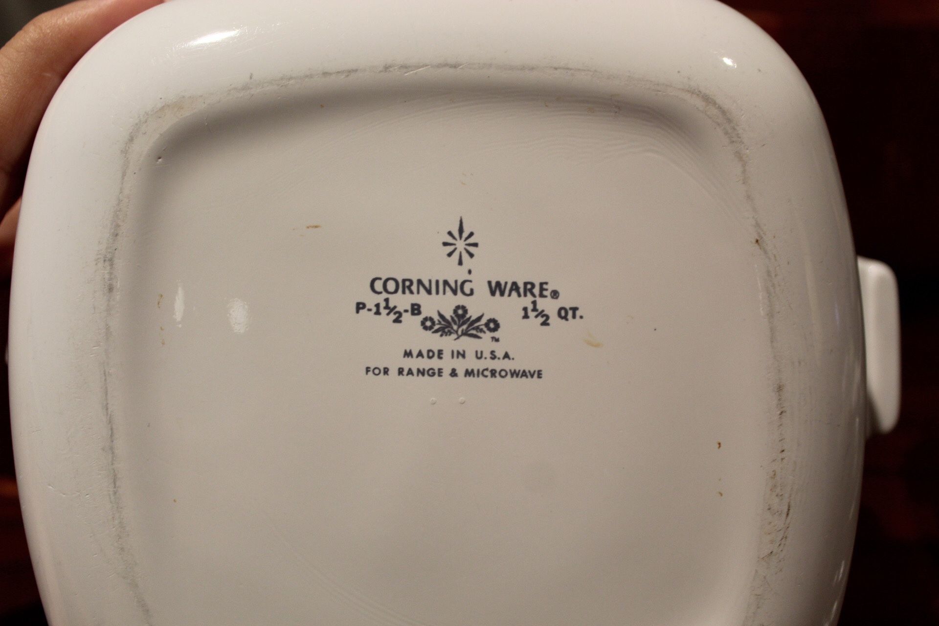 Vintage Corning Ware Blue Cornflower 2 Qt Casserole Dish & Pyrex Lid P 2 1/2 B