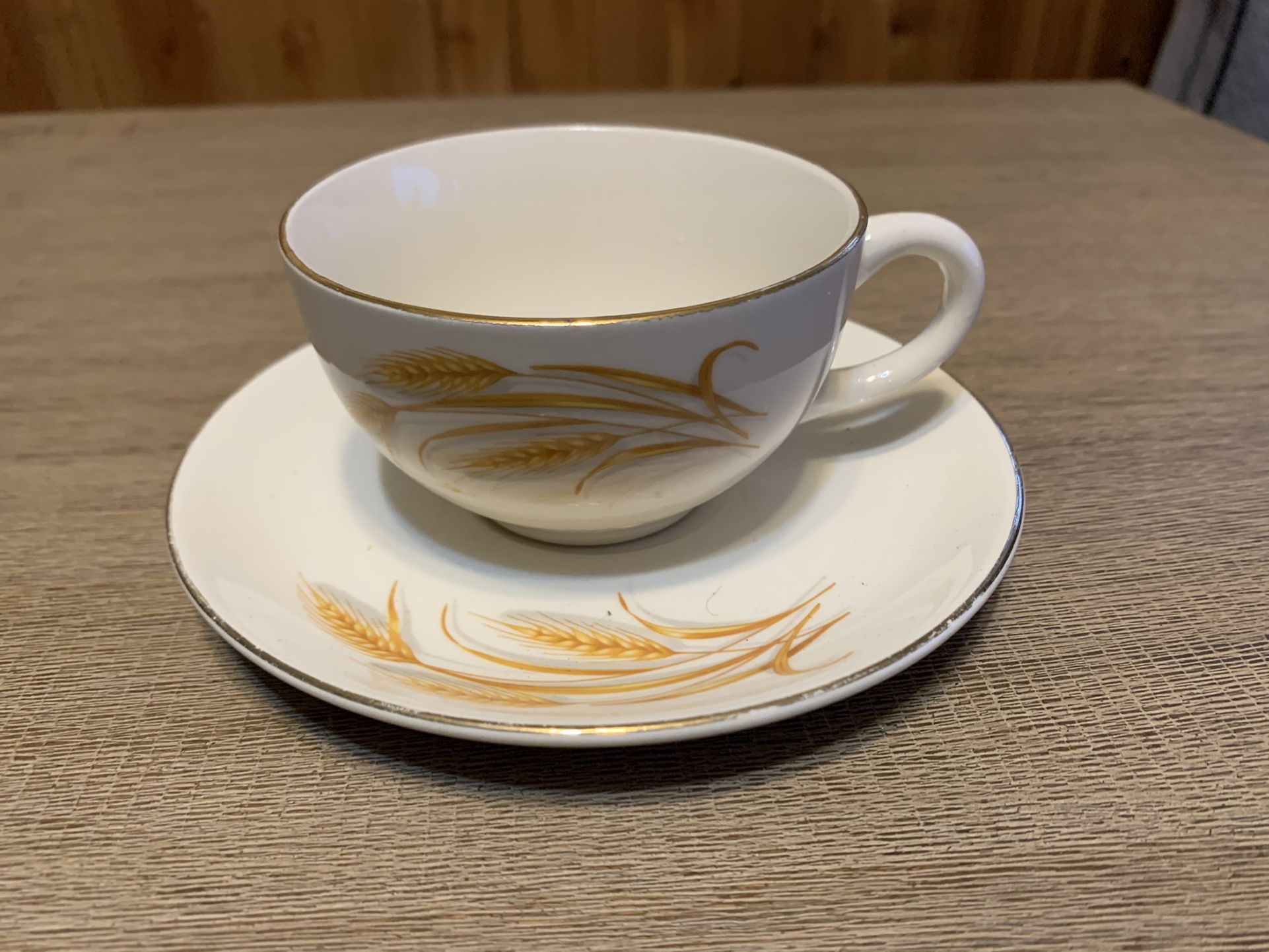Golden Wheat Teacup and Saucer set