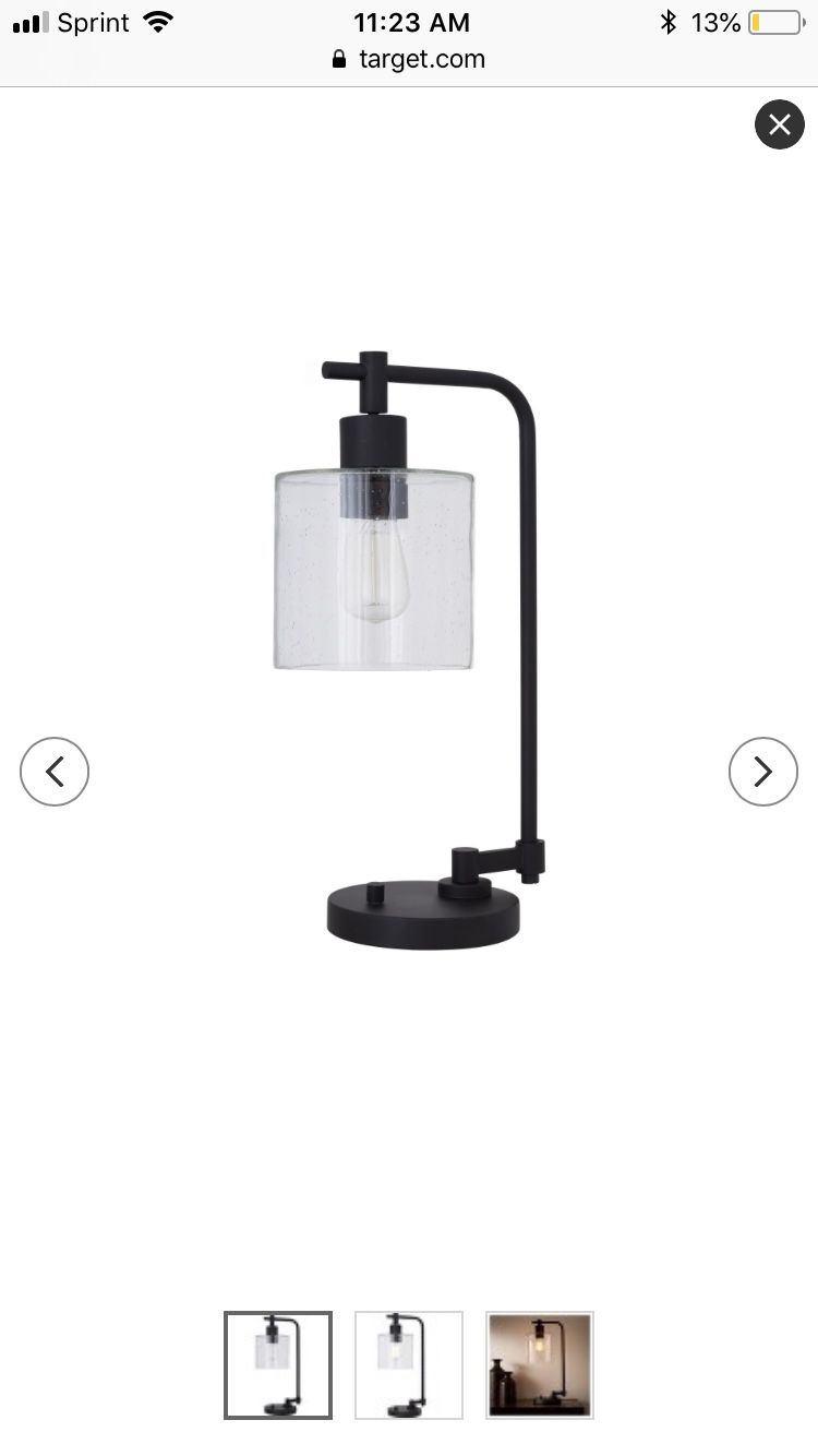 Hudson Industrial Desk Lamp - Black Finish NEW!