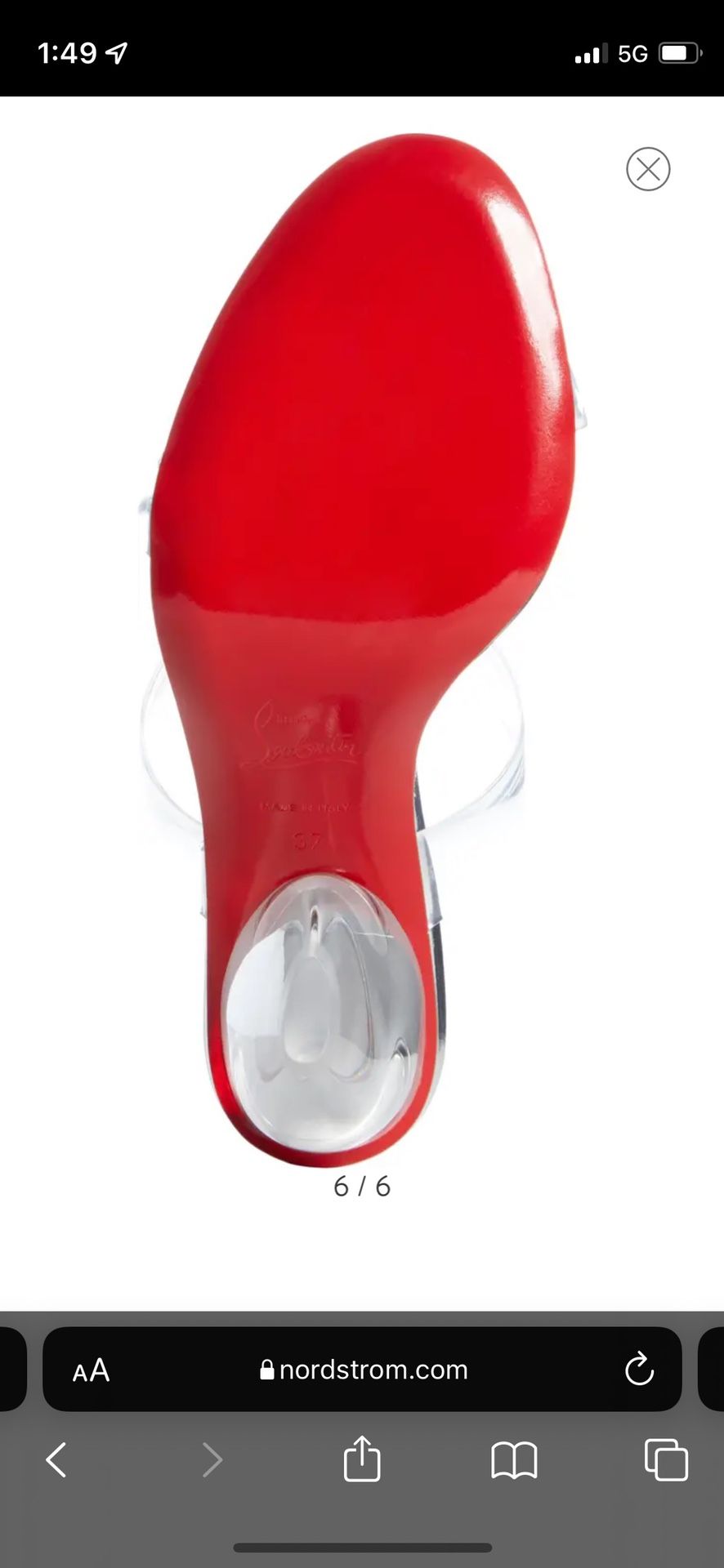 New Ovida 85 Red Bottoms Christian Louboutin Size 5.5 35.5
