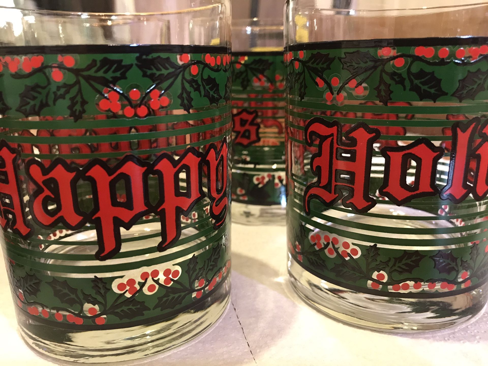 Holiday Glasses - Vintage