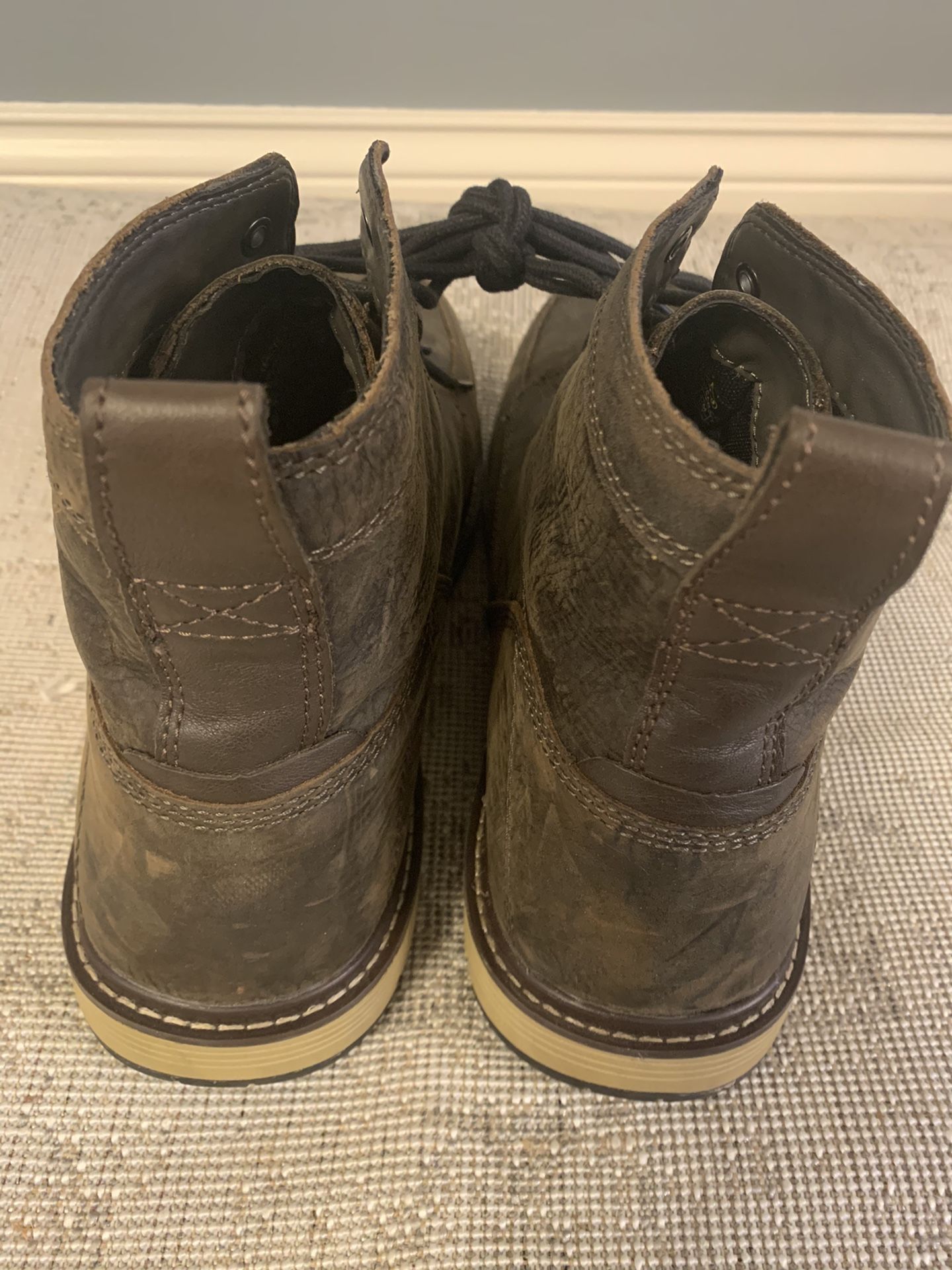 KEEN Utility San Jose Waterproof Aluminum Toe Work Boots For Men - Cascade Brown/Black - 14M