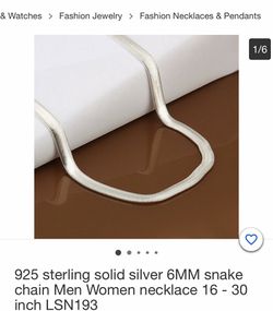 Silver snake necklace and bracelet Thumbnail