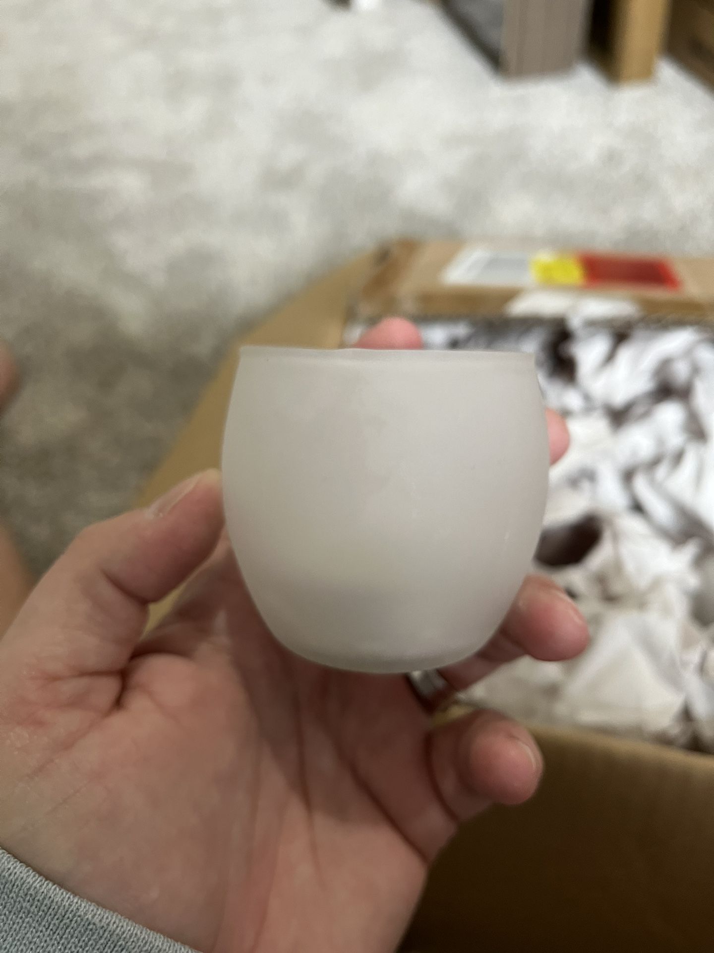 Small Frosted Votive Holders - Qty 15