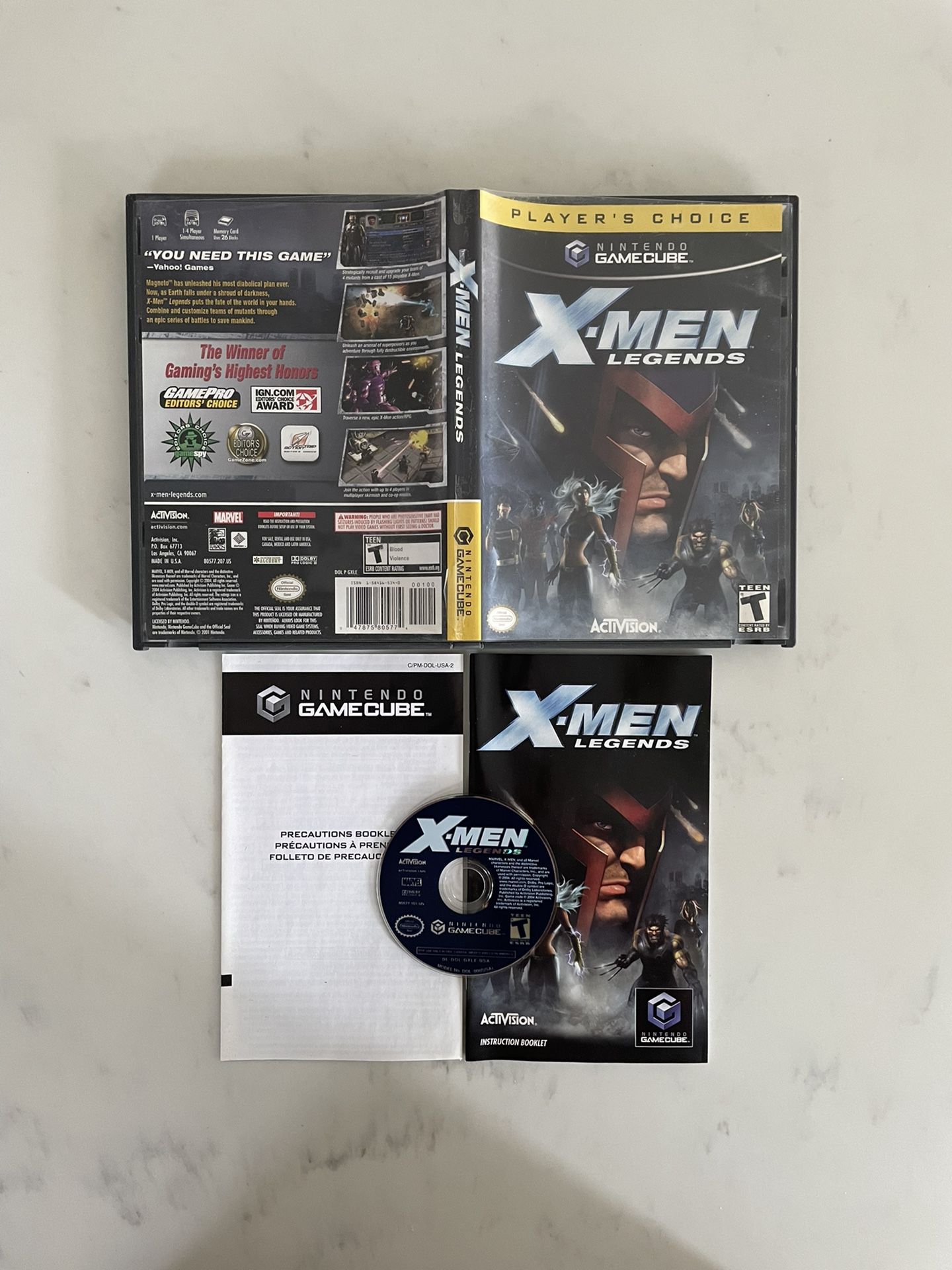 X-Men Legends 1 & 2 Nintendo Gamecube Games BUNDLE
