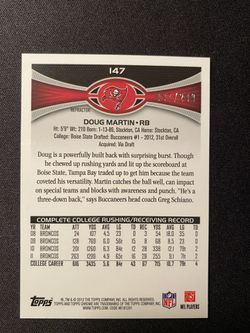 2012 Topps Chrome Doug Martin Black Refractor Rookie Card 87/299 #147 Thumbnail