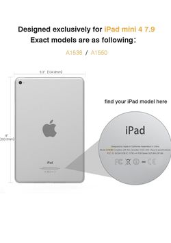 MoKo iPad Mini 4 Case - Slim Lightweight Smart Shell Stand Cover Case With Auto Wake / Sleep for Apple iPad Mini 4 (2015 edition) Thumbnail