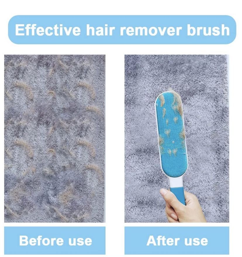 Hair Remover, Cat & Dog Fur Remover - Upgraded Animal Pet Hair Remover Brush with Self-Cleaning Base Efficient Double-Sided Perfect for Clothing, Cou