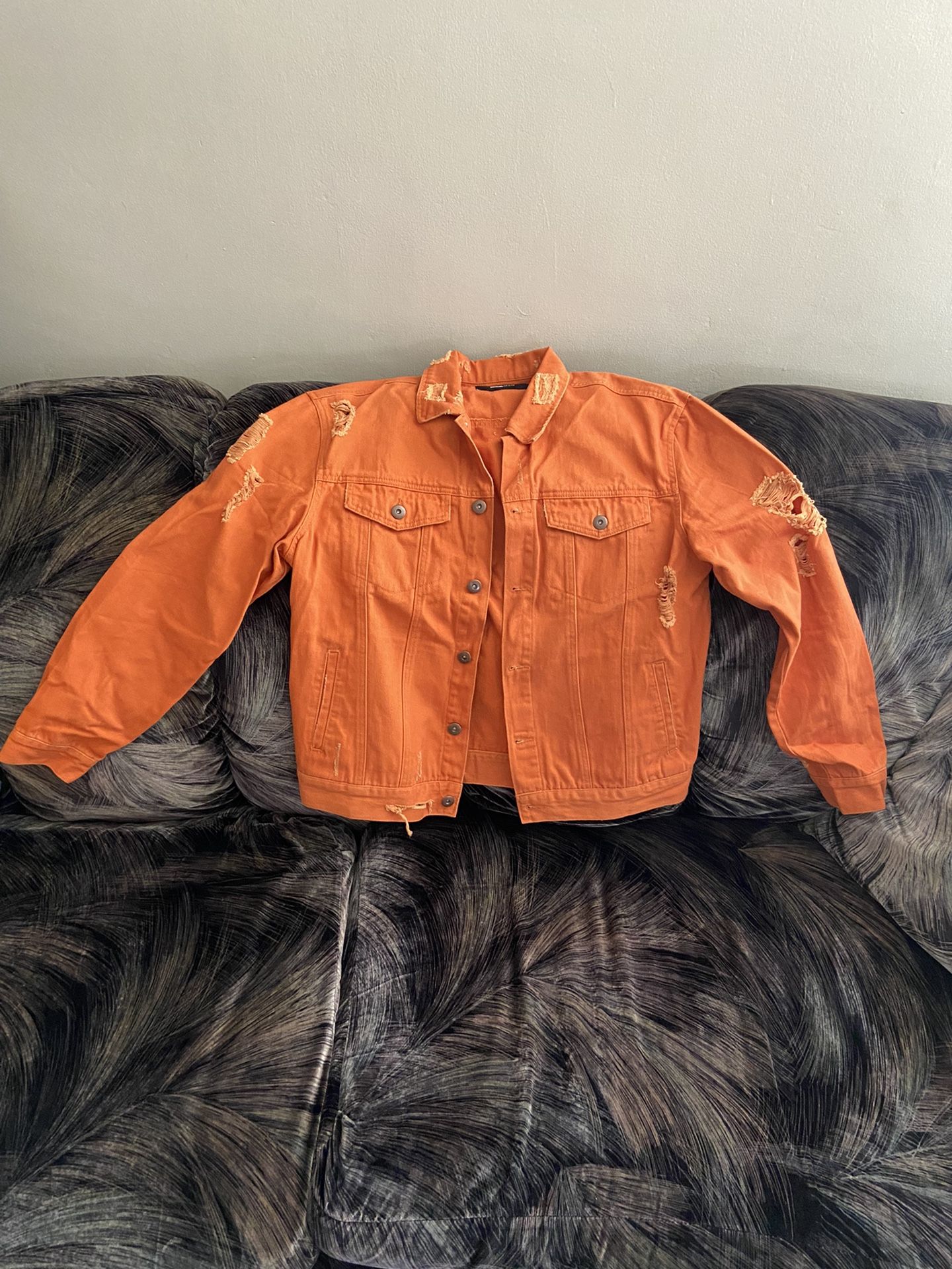 Fashion Nova Orange Jean Jacket