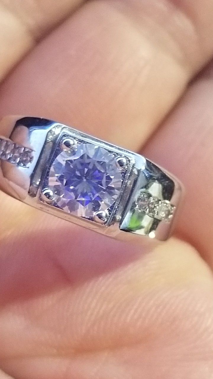 Gorgeous Men's Round Cut Wedding engagement Promises Ring Size 9