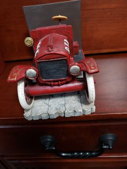 Vintage Fire Truck Model Bookends  Thumbnail