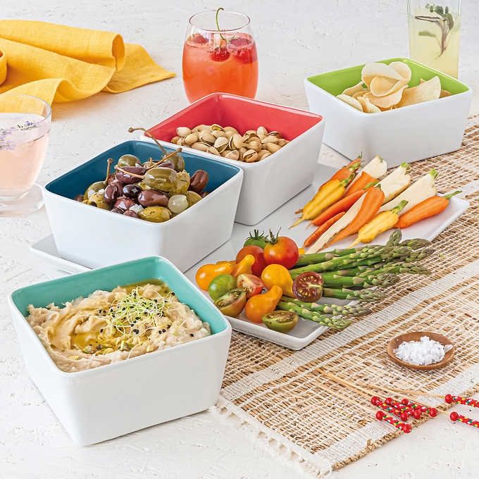 Overandback 5-piece "Summertime" Platter and Bowl Set