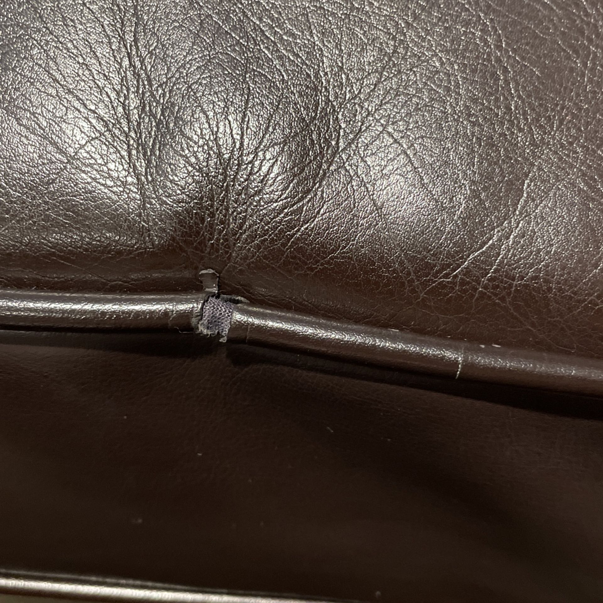 Faux Leather Armchair and Ottoman
