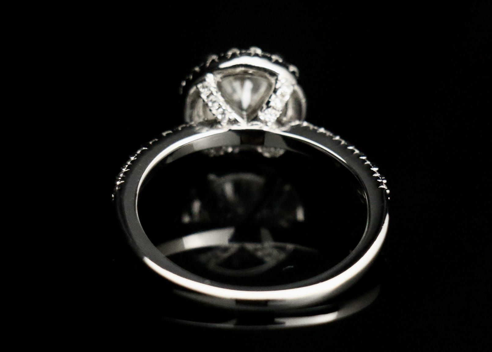 1.5c Moissanite Engagement Ring In Silver 