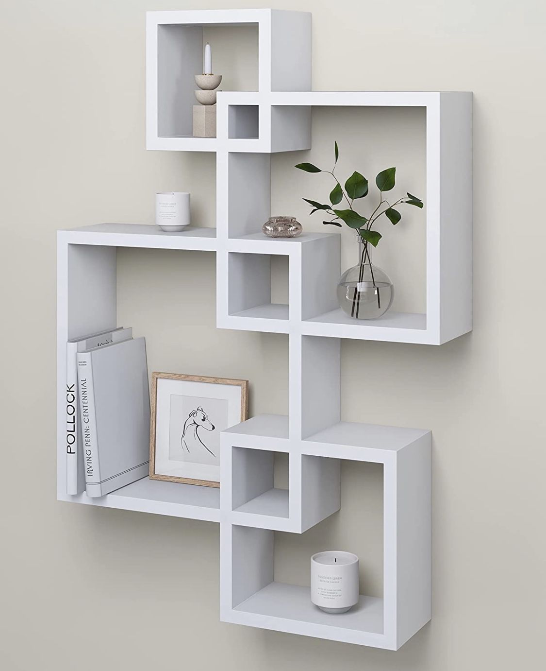 Floating Intersecting Cubes Wall Shelf