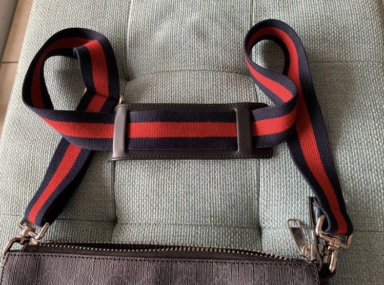 AUTHENTIC GUCCI SUPREME GG WEB STRAP MESSENGER BAG LARGE 474137 USED ONCE
