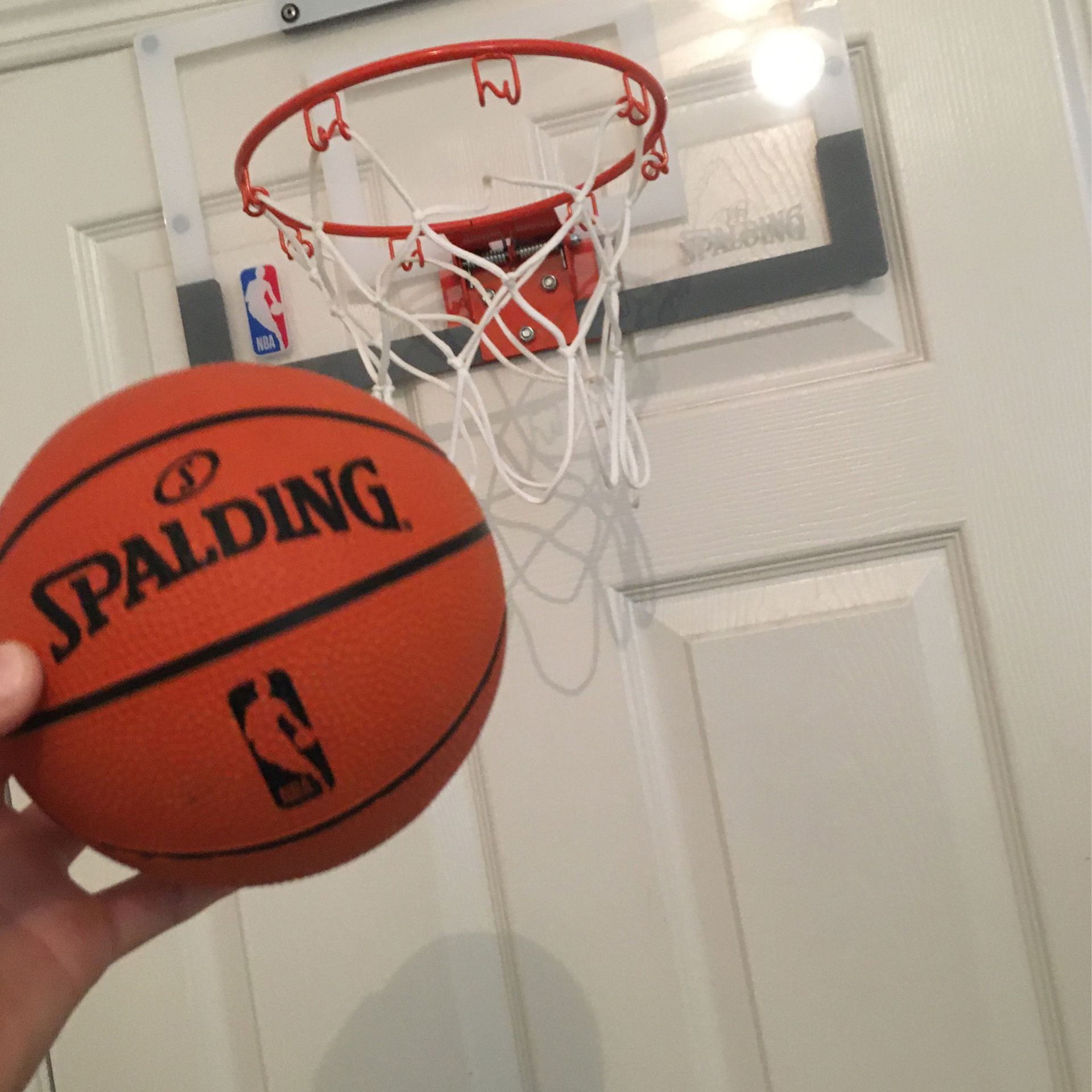 NBA Mini Basketball Hoop With Spalding Mini Basketball