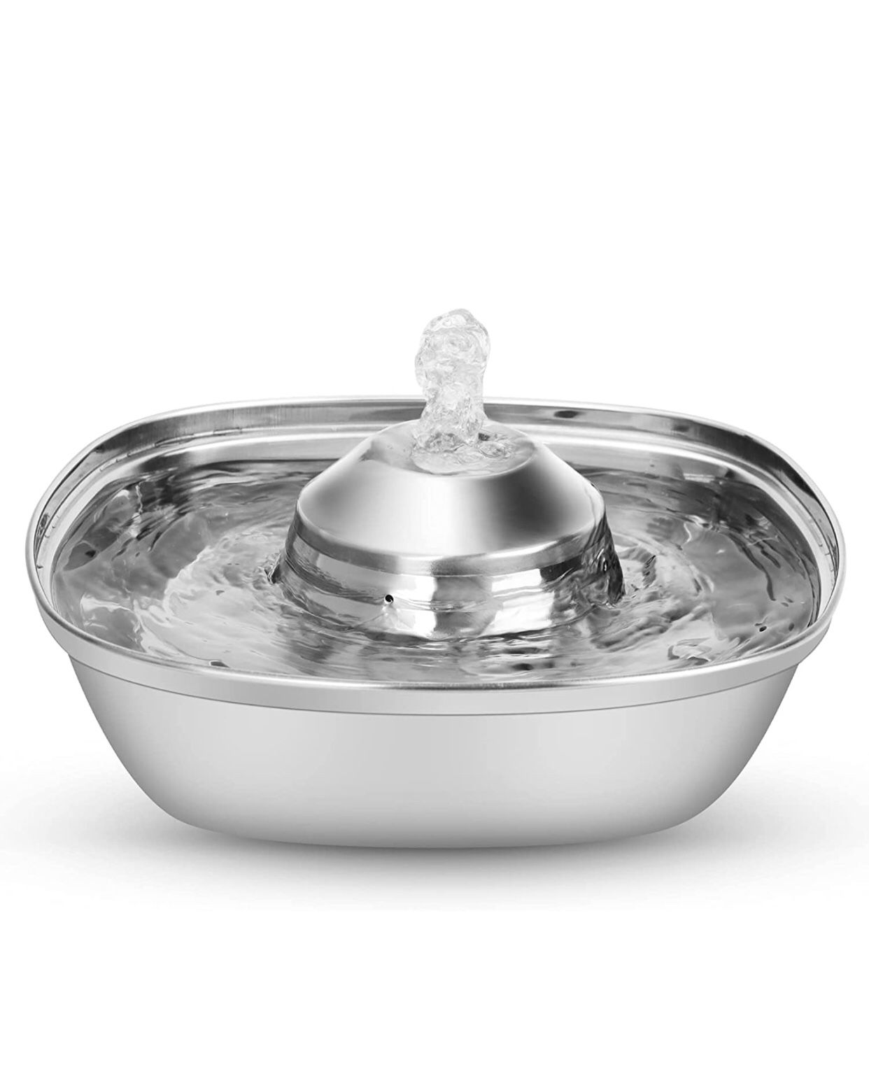 Cat Water Fountain Stainless Steel, 88oz/2.6L Ultra Quiet Pet Fountain, Dishwasher Safe Dog Water Dispenser for Small and Medium Large Cat and Dog, wi