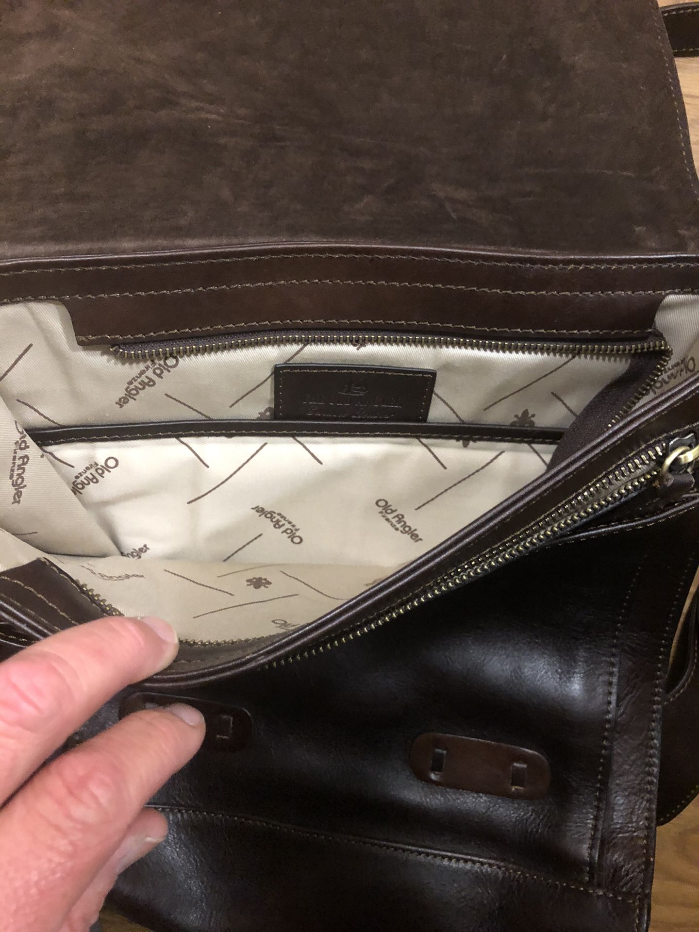 The old angler genuine leather backpack
