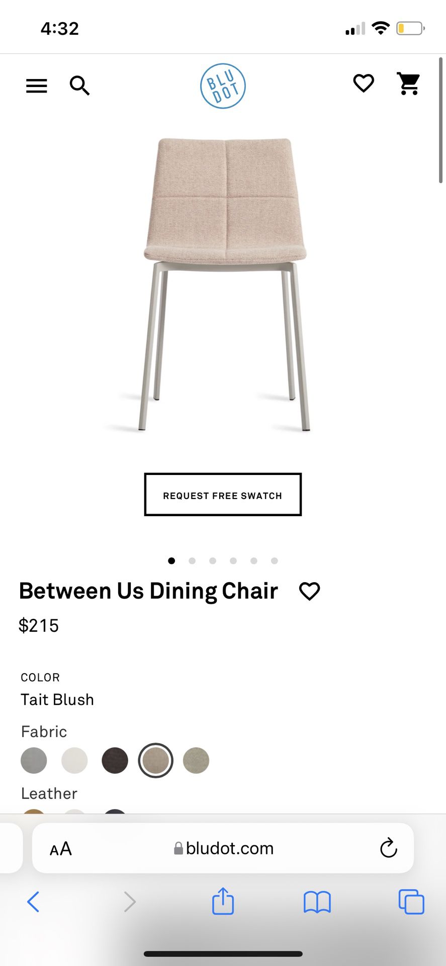 Blu dot Between Us Dining Chair 