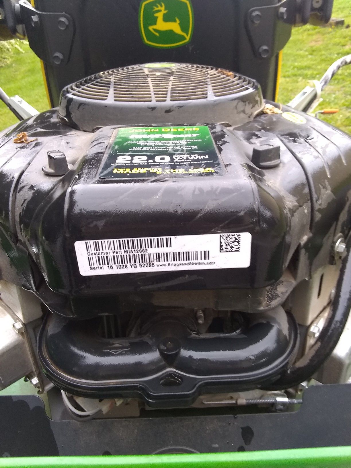 John deer riding lawn mower