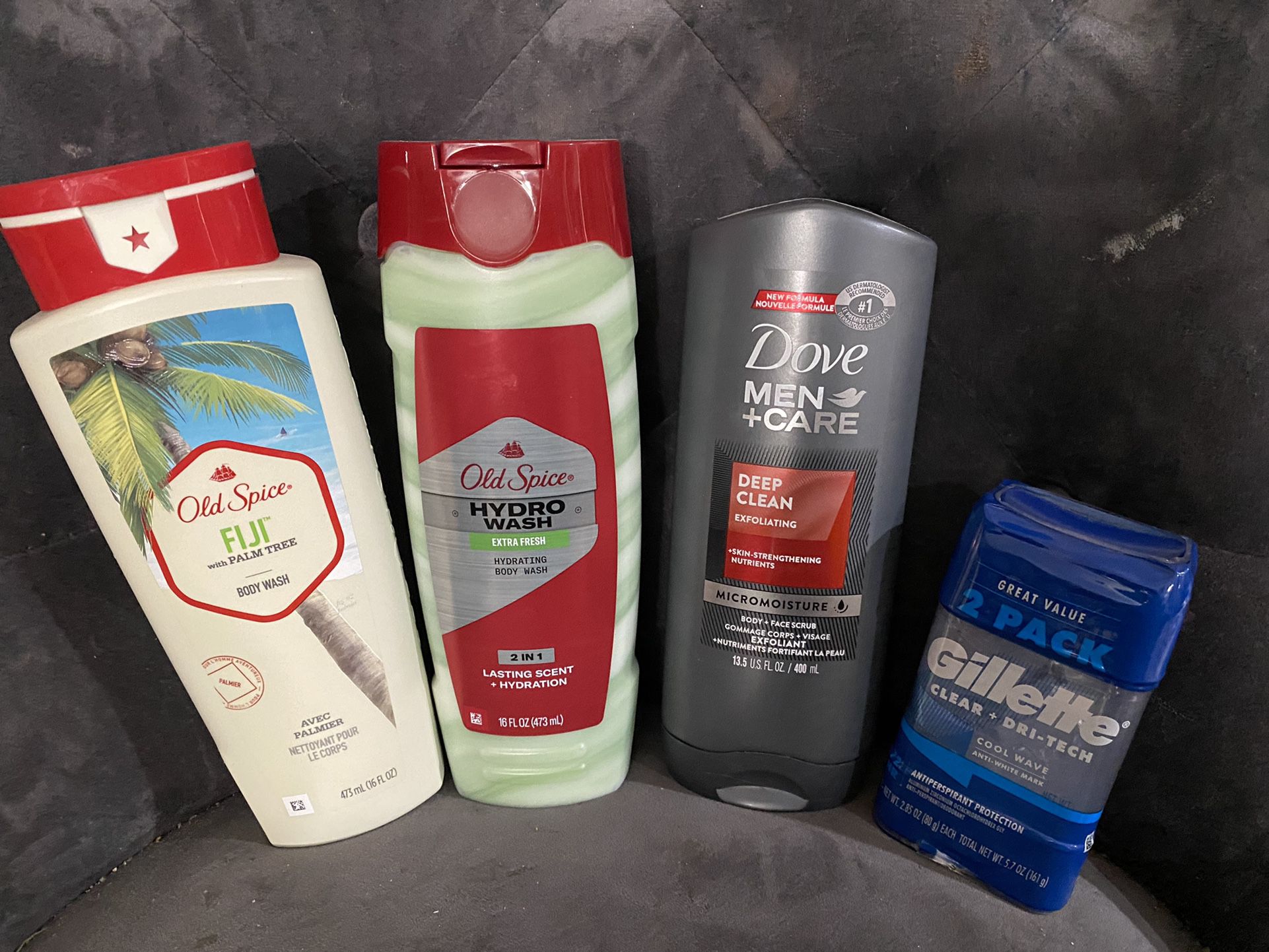Old spice and Dove Men body wash 