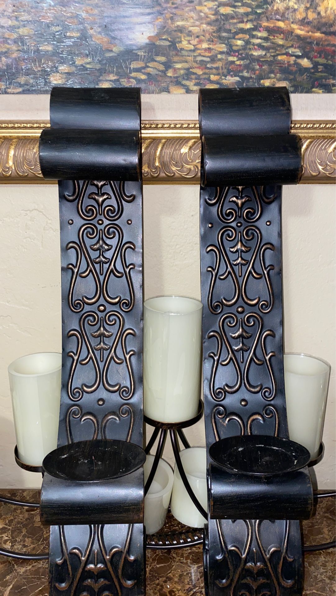 Candle holder wall sconce