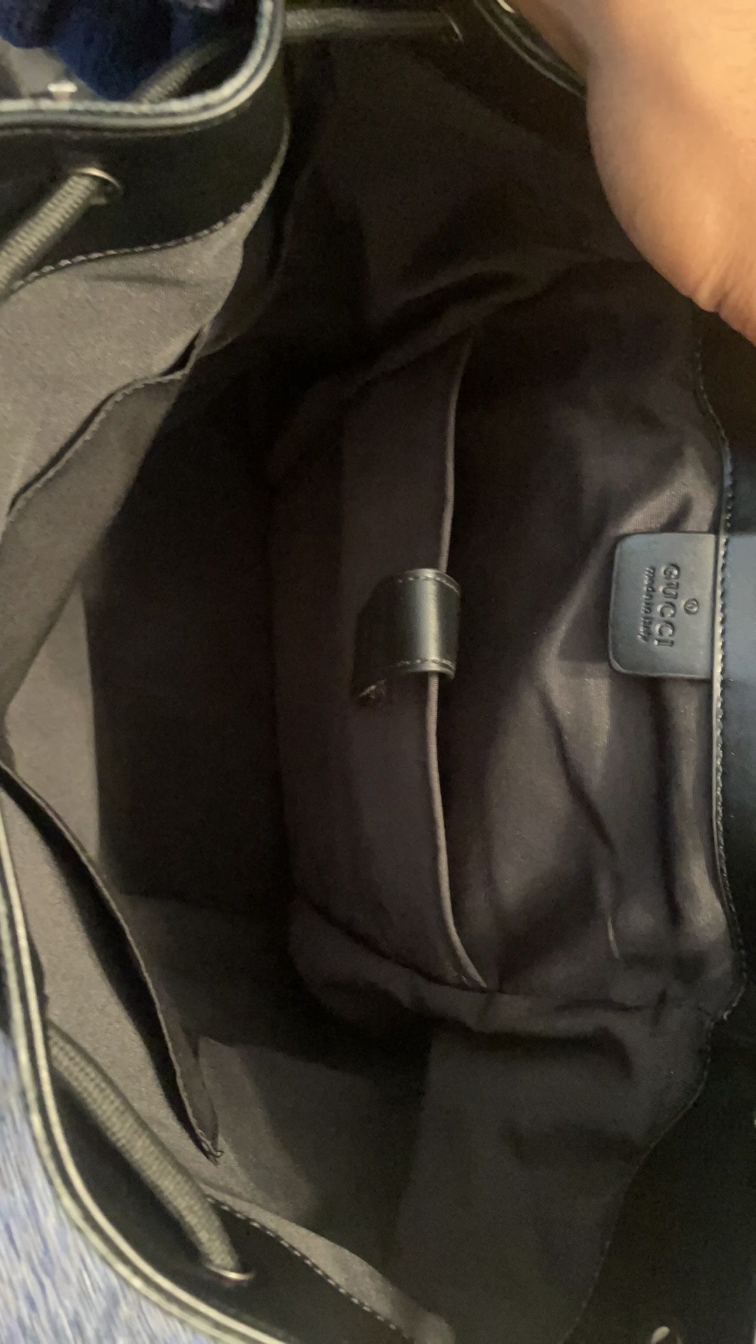 Black Gucci backpack