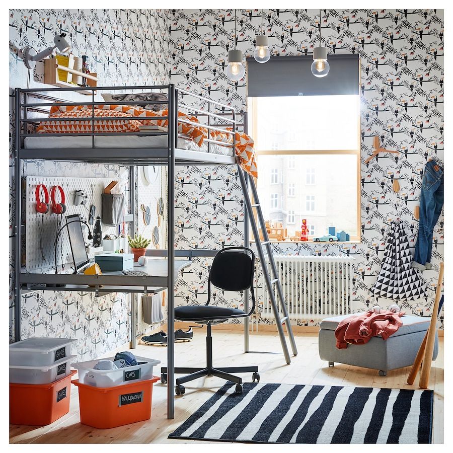 Ikea Loft Bed with Desk Top