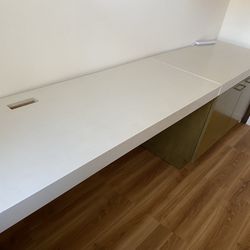 Unique Mid-Century Desk - Quartz Countertop, Solid Wood Thumbnail