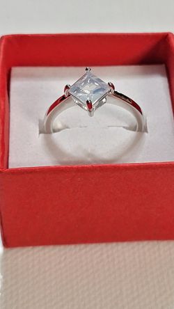 Shipping only! Princess cut Moonstone work Ring size 7 Thumbnail