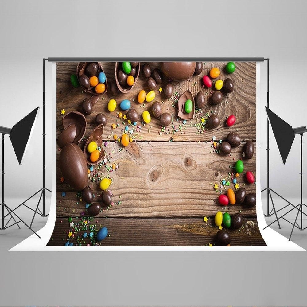 7x5ft Easter Photography Background Chocolate Easter Eggs Candy Photo Booth Props