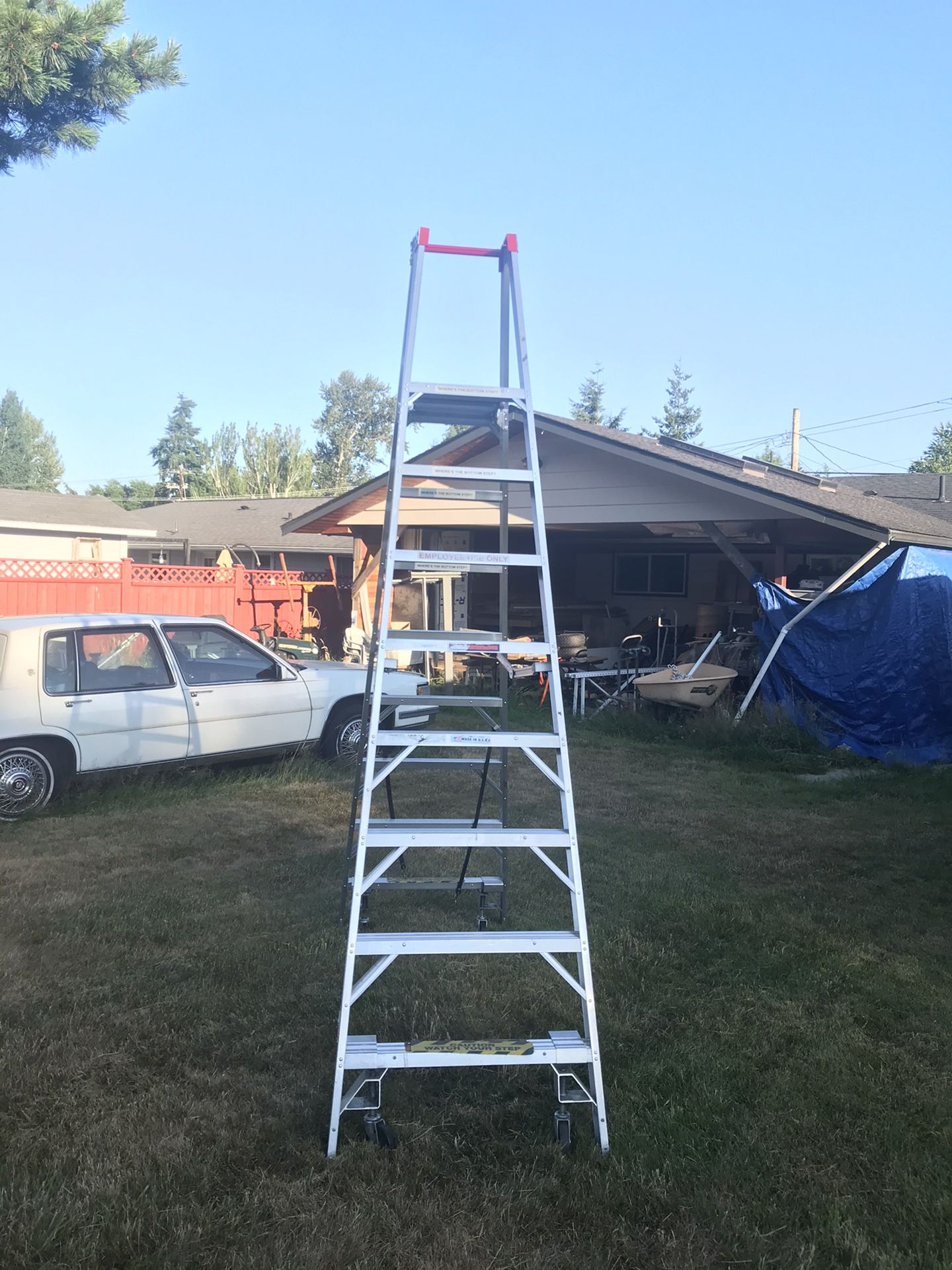 8’ Wheeled A-Frame ladders