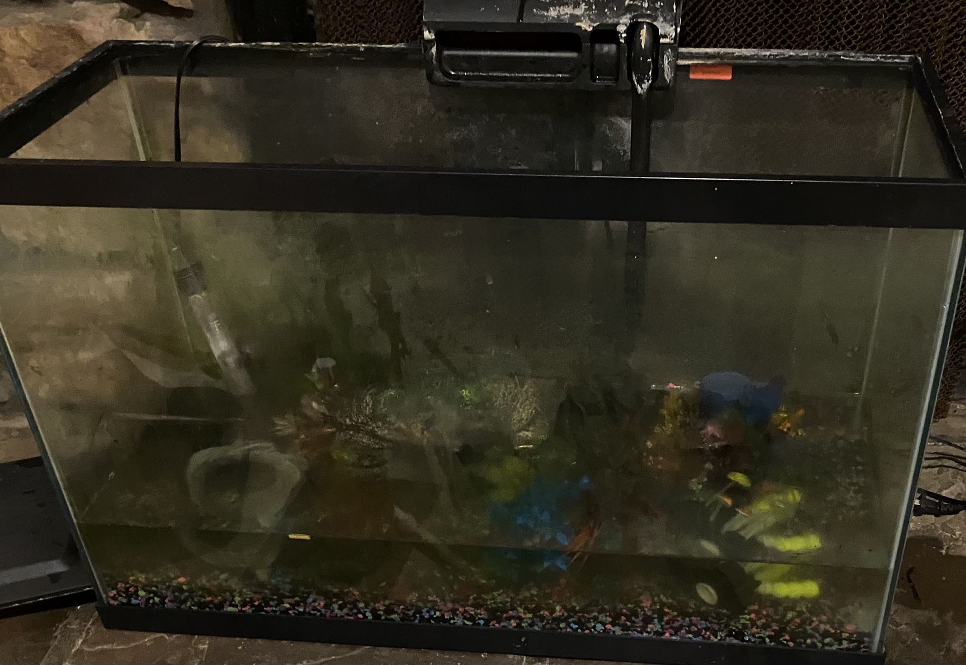 50 Gallon  Fish Tank  Includes 2 Heaters And Pump 