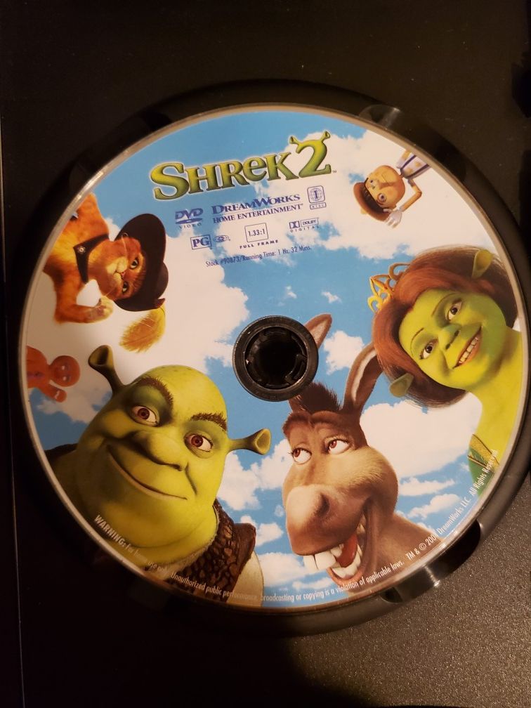Movies on DVD: The muppets take manhattan, shrek 2, bolt, madagascar, brother bear, bambi, naruto legend of the stone of gelel