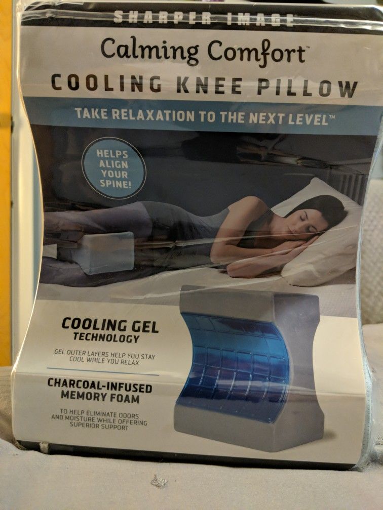 Sharper Image Calming Comfort Cooliing Knee Pillow
