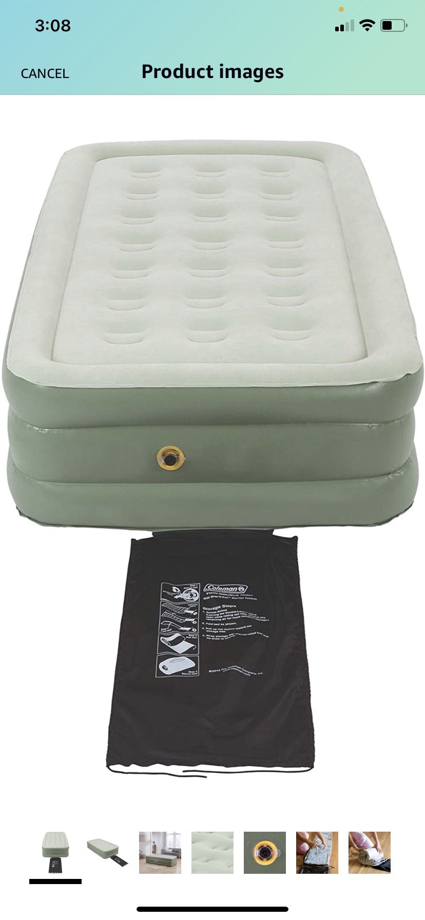 Coleman Air Mattress | SupportRest Double High Air Bed, Twin