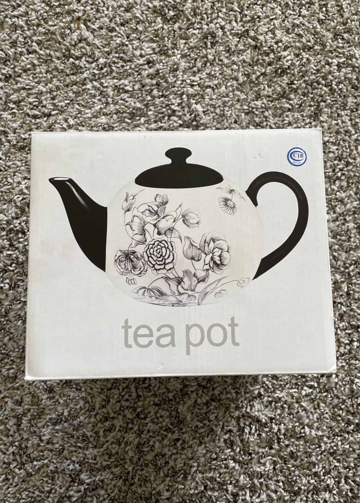 Stoneware Hand Painted Tea Pot